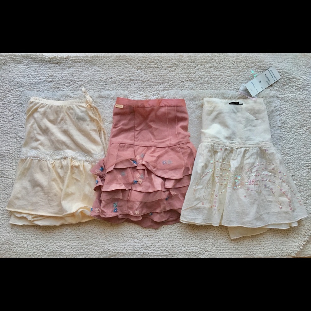 Hollister layered embellished skirts
